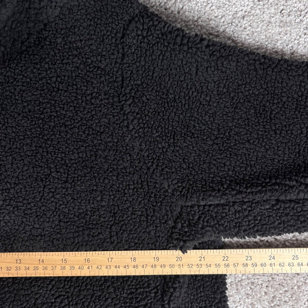 Calvin Klein Black Teddy Fleece Full Zip Jacket Sherpa Cozy Lounge Size L - Picture 6 of 9